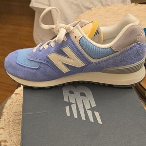 New Balance Blue and White Sneakers